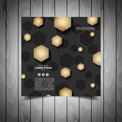gold business flyer template