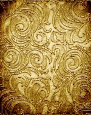 gold copperplate pattern engraved hd picture 4