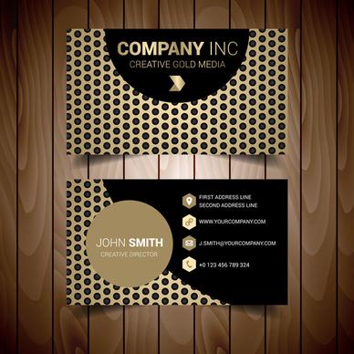 gold dotted modern business card