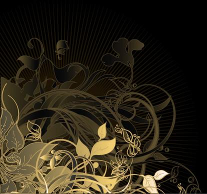 gold floral vector backgrounds art