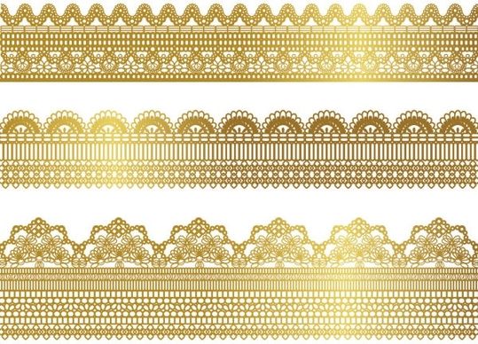 gold lace pattern 01 vector