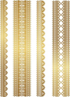 decorative pattern elegant classic symmetric golden lace decor