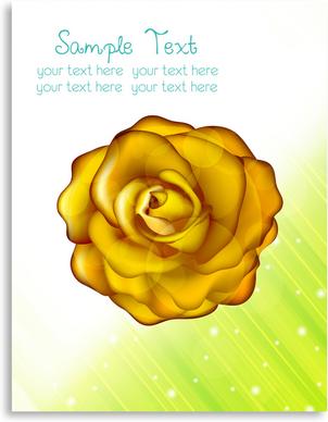 gold rose vector on card design