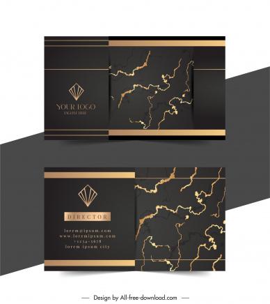 gold shop business card template contrast luxury