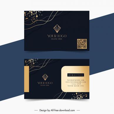 gold shop business card template luxury elegant dynamic contrast