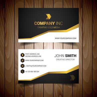 gold steped corporate business card