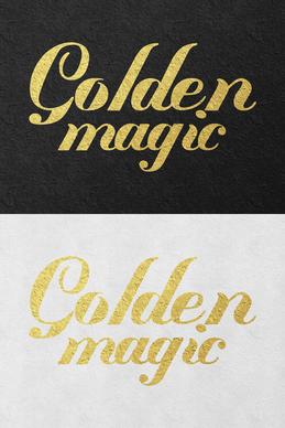 gold text effects