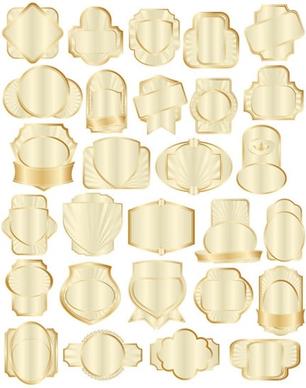 bottle labels templates collection luxury shiny golden shapes