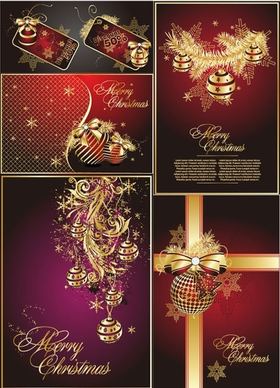 golden christmas theme vector