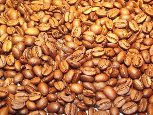 golden coffee beans