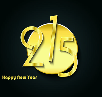 golden creative15 new year vector