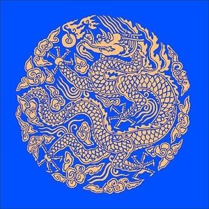 golden dragon chinese classical circular pattern vector