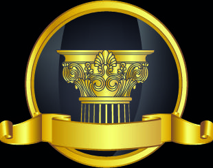 golden laurel wreath design vector