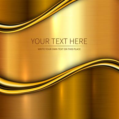 golden metallic shiny background vector