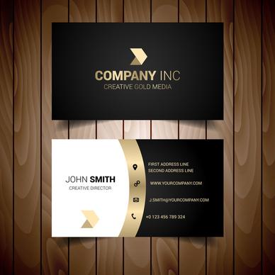 golden shades of grey solid corporate business card