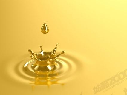 golden water droplets stock photo