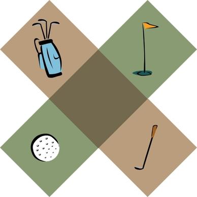 Golf Symbols clip art