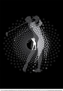 golfer vector silhouette