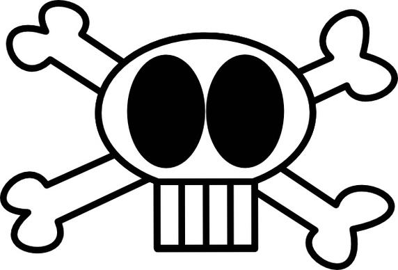 Goofy Skull clip art