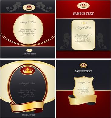 label templates elegant royal decor black red design