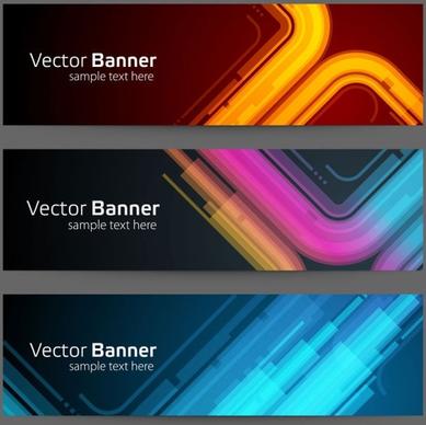 gorgeous bright banner01 vector