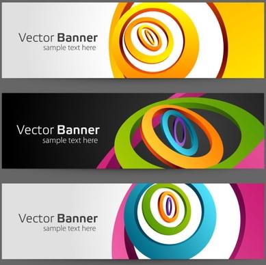 gorgeous bright banner02 vector