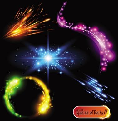 gorgeous bright lighting effects 02 vector