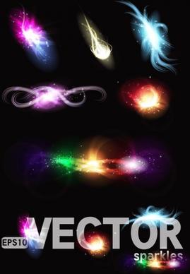 gorgeous bright lighting effects 04 vector