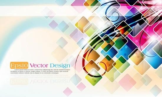 technology background sparkling modern colorful dynamic squares decor