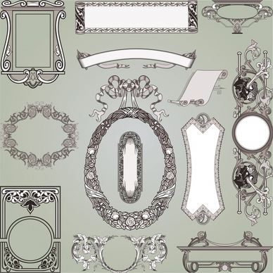 decorative elements templates elegant classical european design