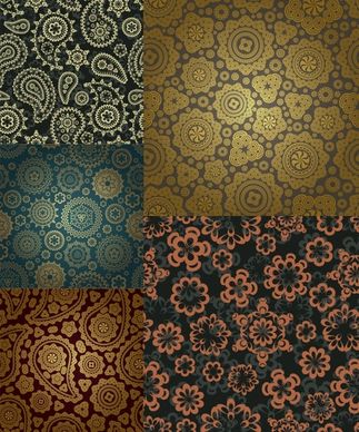 gorgeous classic pattern background vector