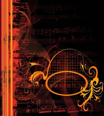 gorgeous classical music background 01 vector