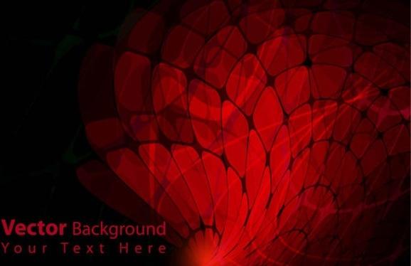 gorgeous dynamic red background box 02 vector