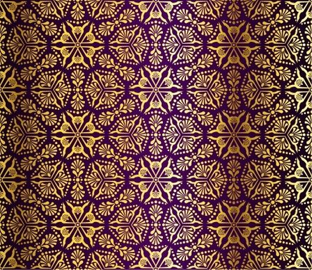 gorgeous fabric pattern background vector 4