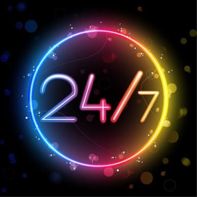 gorgeous neon effects 03 vector