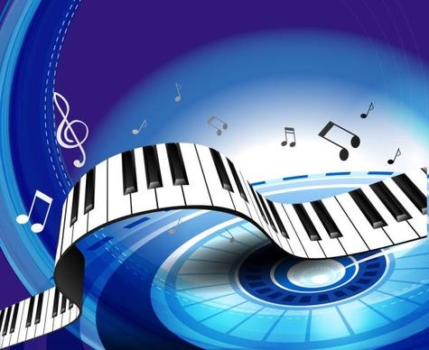 gorgeous piano key background 04 vector