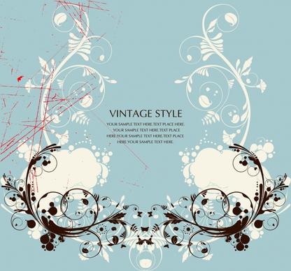 decorative background grunge vintage symmetrical curves decor