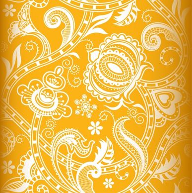 decorative pattern traditional classic floral curves sketch