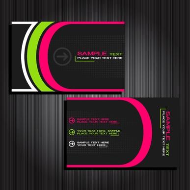 business card template elegant colored dark design
