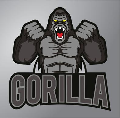 gorilla logo design vector
