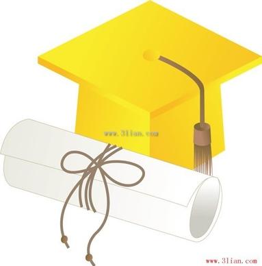 graduation supplies vector