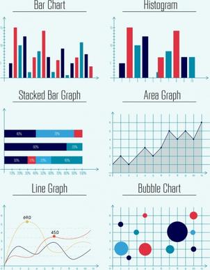 graph templates collection bar area line bubble design
