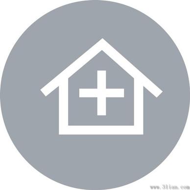 gray house icon vector