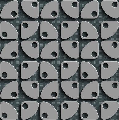 gray plate perforated vector seamless pattern