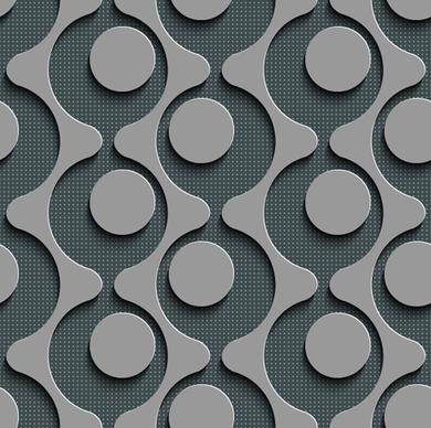 gray plate perforated vector seamless pattern