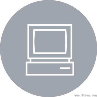 gray television icon vector