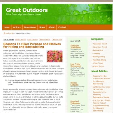 Great Outdoors Template