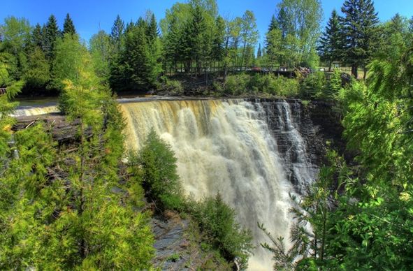 great waterfall at kakabeka falls ontario canada
