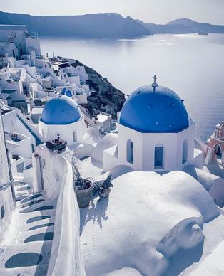 greece scenery picture elegant classic architectures