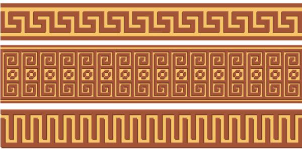 greek ornament pattern borders vector